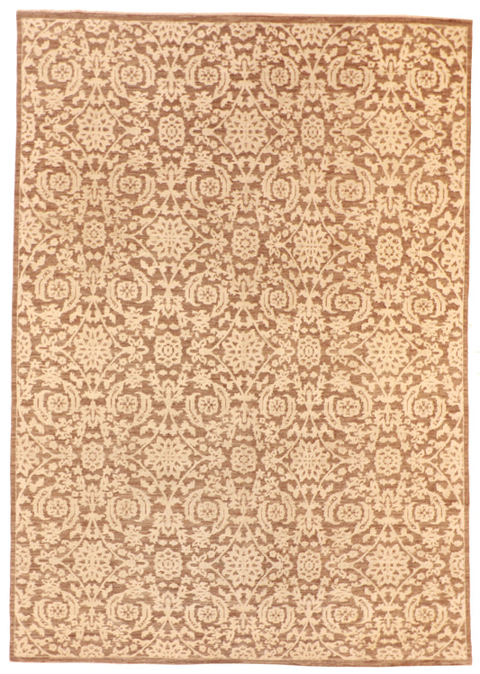W 8.10 L 12.7 Modern Wool And Silk Blend Hand-Woven All Over Design - 59914