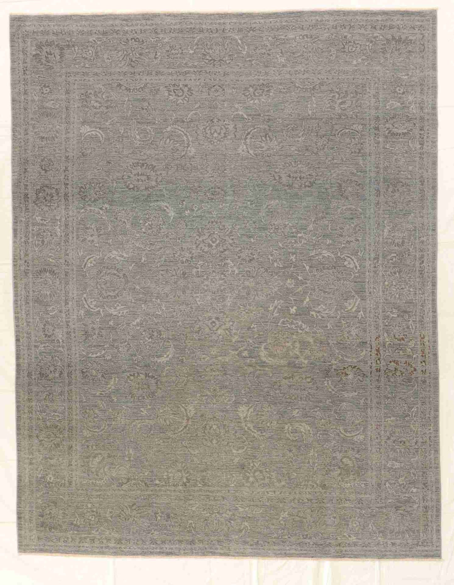 W 7.11 - L 10.2 - Modern Wool Transitional Rectangle - Finest Hand-Knotted Quality Wool - 59915
