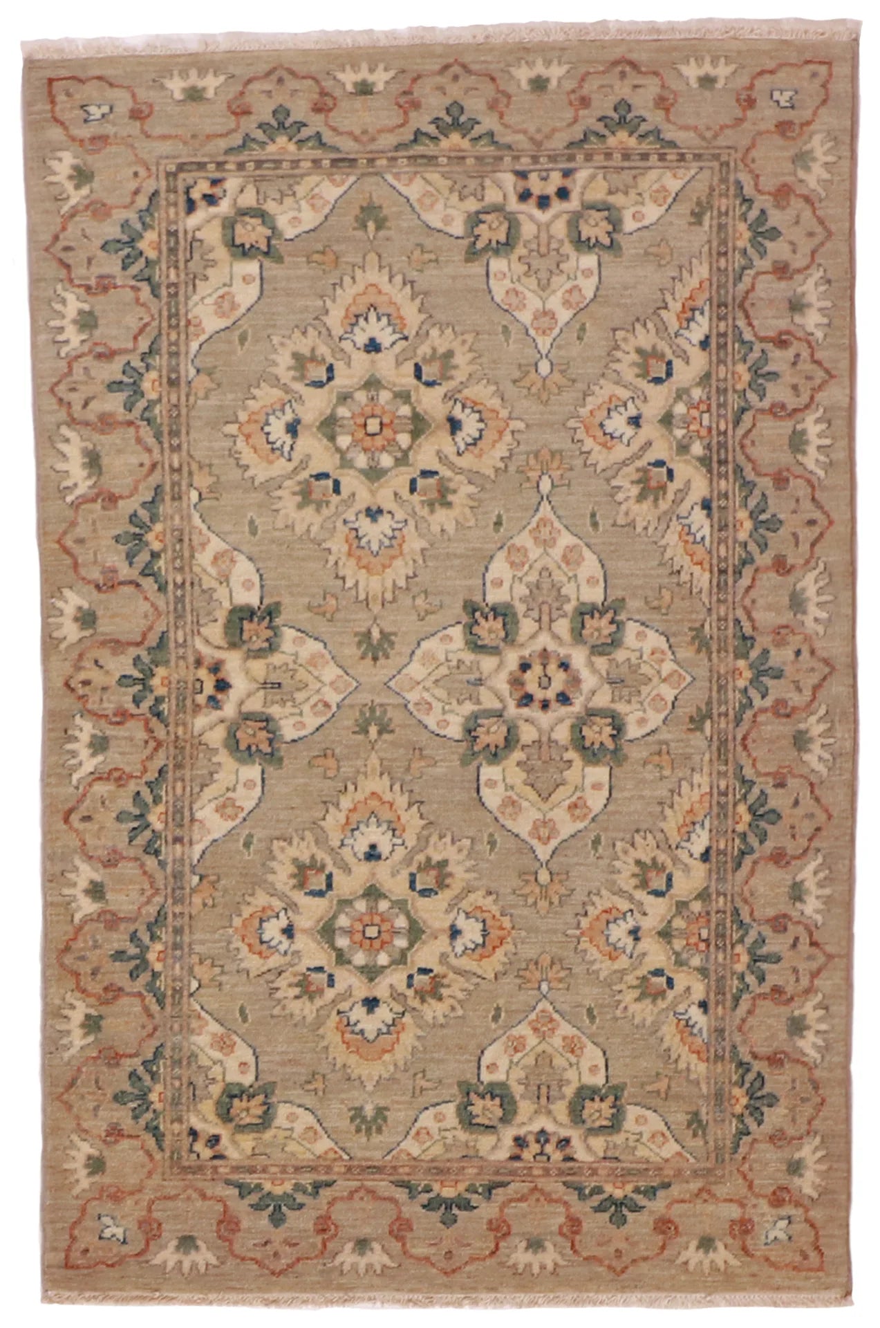 W 3.3 L 5.2 Malayer 100% Wool Handmade Floral Design - 59931