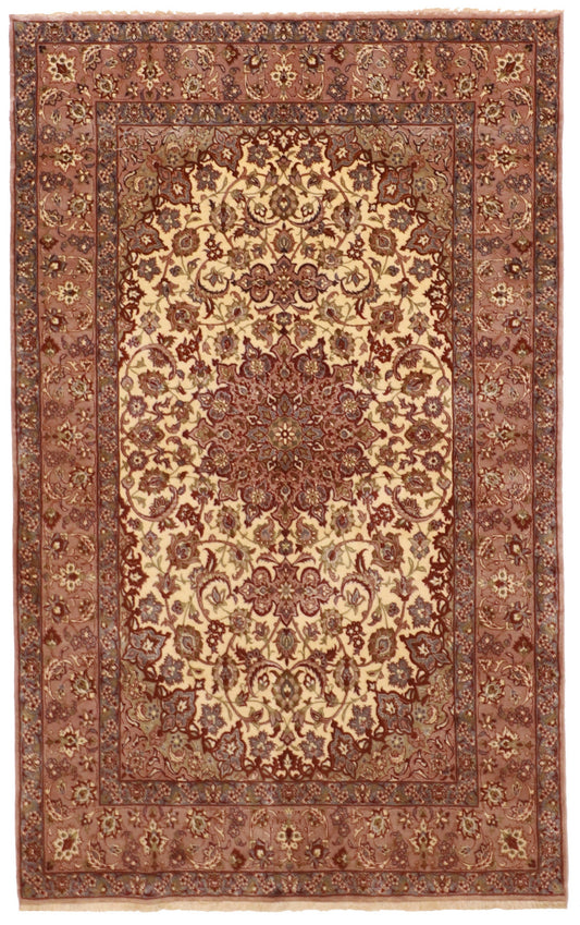 4x6 - Isfahan Wool All Over Rectangle - Hand Knotted Rug