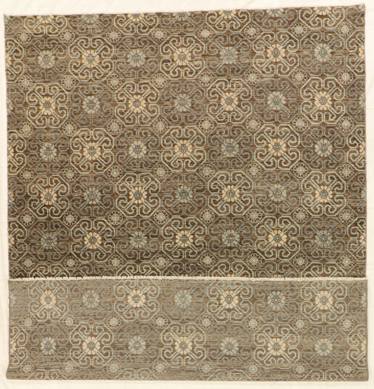 W 9 L 12 Modern 100% Wool Hand-Woven All Over Design - 60106