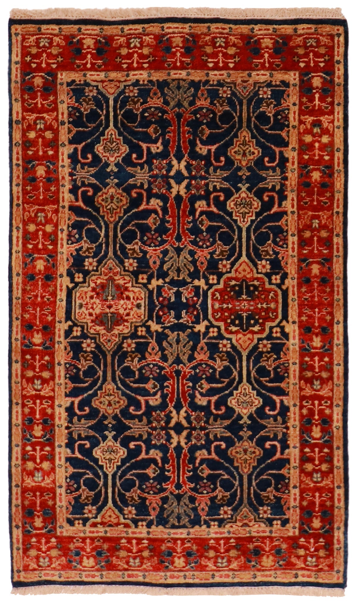 3x5 - Isfahan Wool All Over Rectangle - Hand Knotted Rug