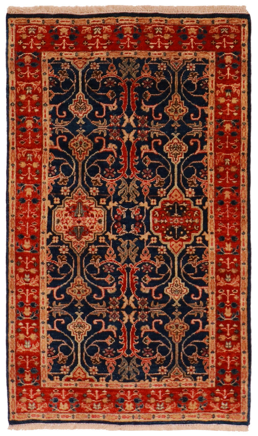 3x5 - Isfahan Wool All Over Rectangle - Hand Knotted Rug