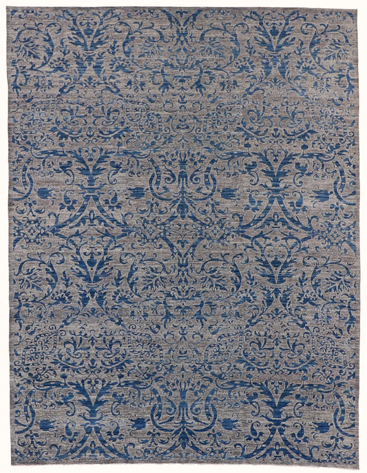 W 8 L 10.4 Isfahan 100% Wool Handmade All Over Design - 60385