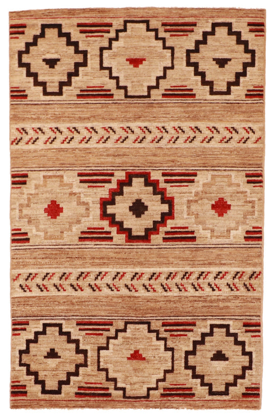 4x6 - Mountain  Modern Fine All Over Rectangle - Hand Knotted Rug