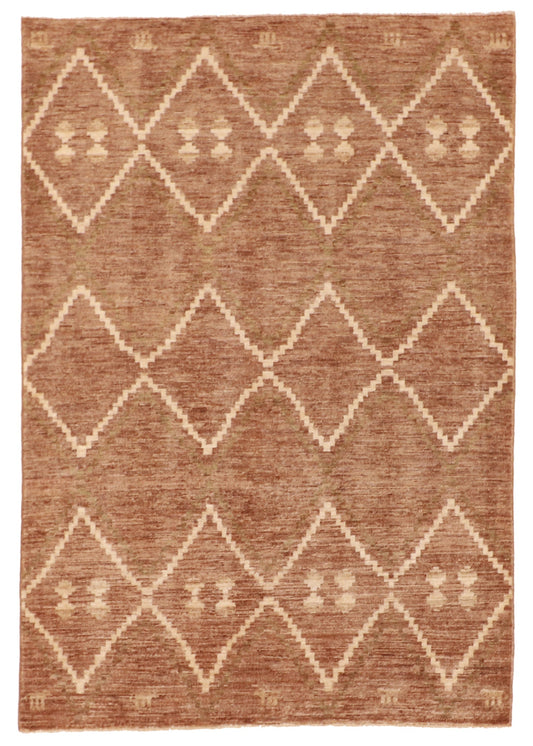 4x6 - Mountain  Modern Fine All Over Rectangle - Hand Knotted Rug