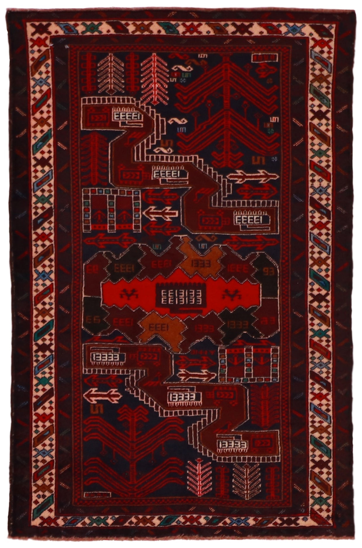 3x5 - Baluch Fine All Over Rectangle - Hand Knotted Rug