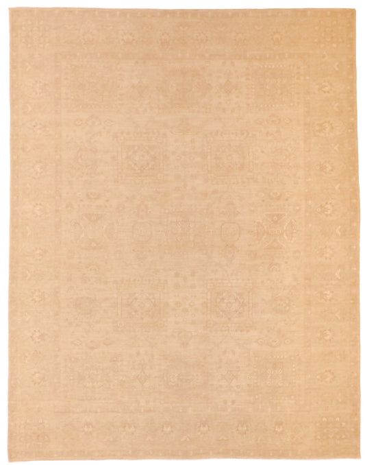 W 8.10 L 11.4 Mahal Wool And Silk Blend Hand-Woven All Over Design - 60466