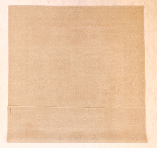 W 8.10 L 11.4 Mahal Wool And Silk Blend Hand-Woven All Over Design - 60466