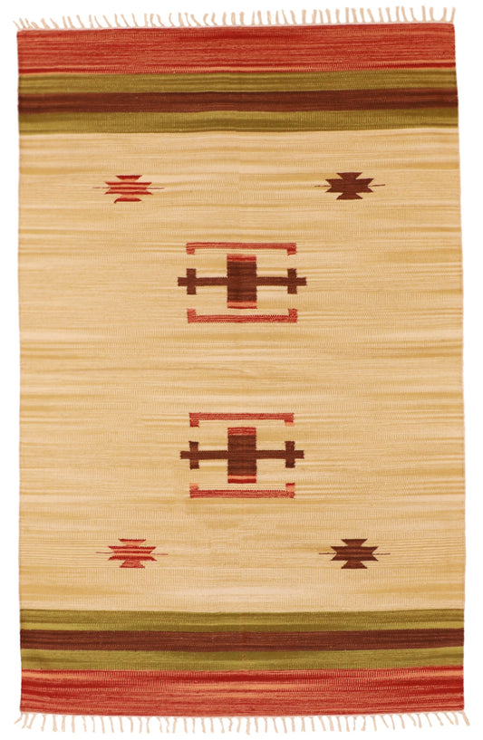 4x6 - Kilim Fine/Wool All Over Rectangle - Hand Knotted Rug