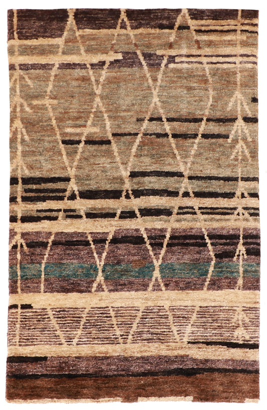 W 5.1 L 8 Modern 100% Wool Handmade All Over Design - 60565