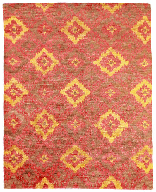 8x10 - Modern Fine All Over Rectangle - Hand Knotted Rug