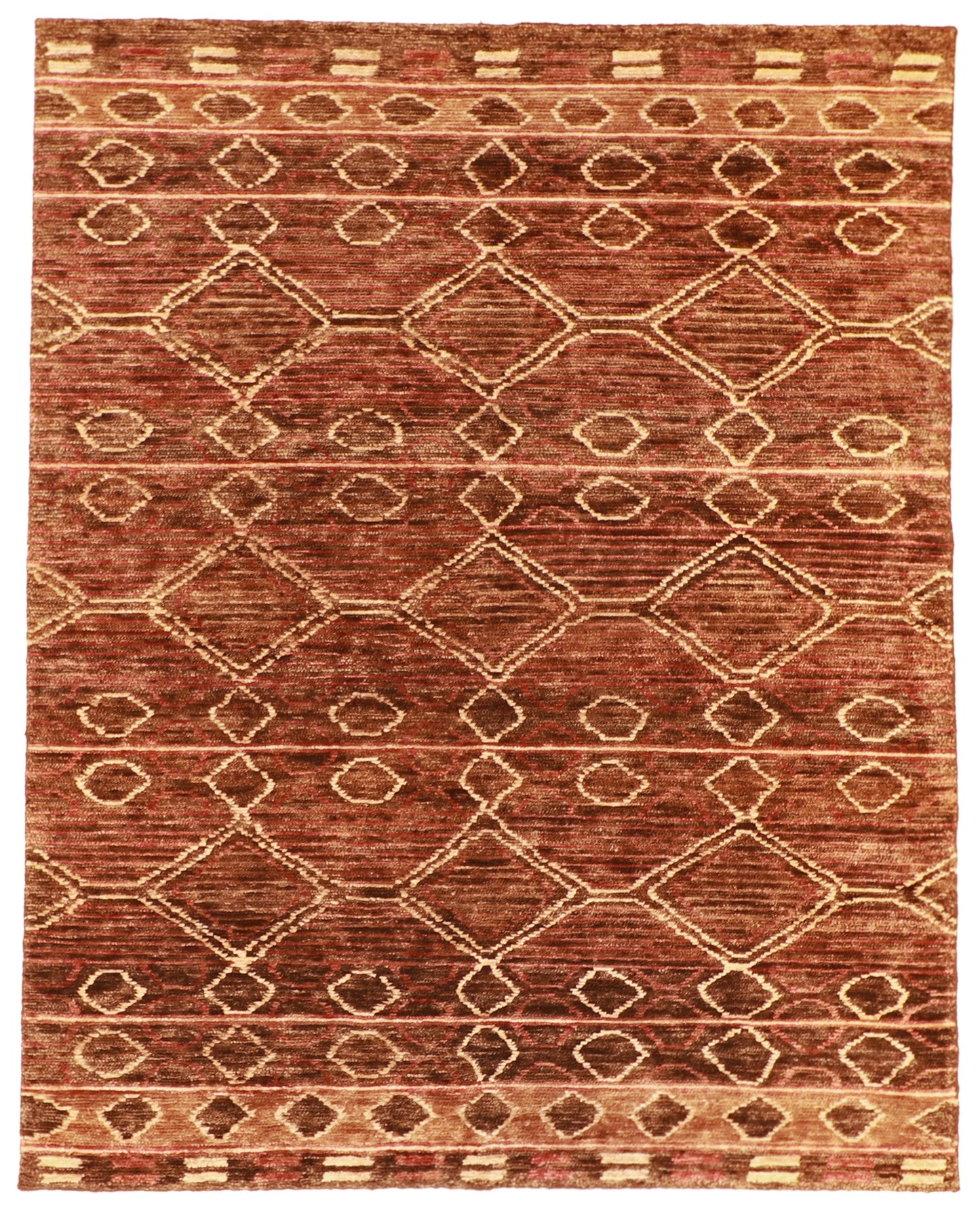 8x10 - Modern Fine All Over Rectangle - Hand Knotted Rug