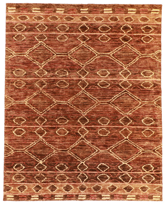 8x10 - Modern Fine All Over Rectangle - Hand Knotted Rug