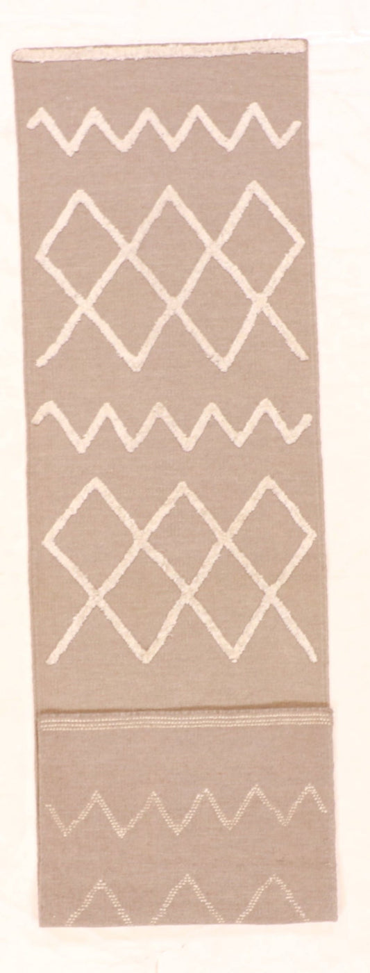 Runner - Kilim Modern Fine Wool All Over Rectangle - Hand Knotted Rug