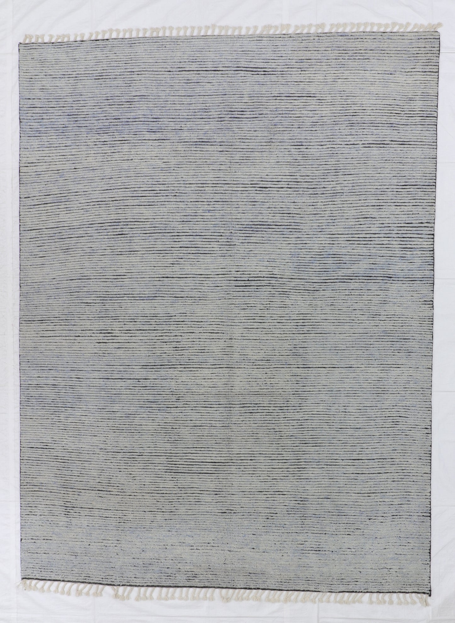 W 9.1 L 12 Moroccan 100% Wool Hand-Woven Modern Design - 60806