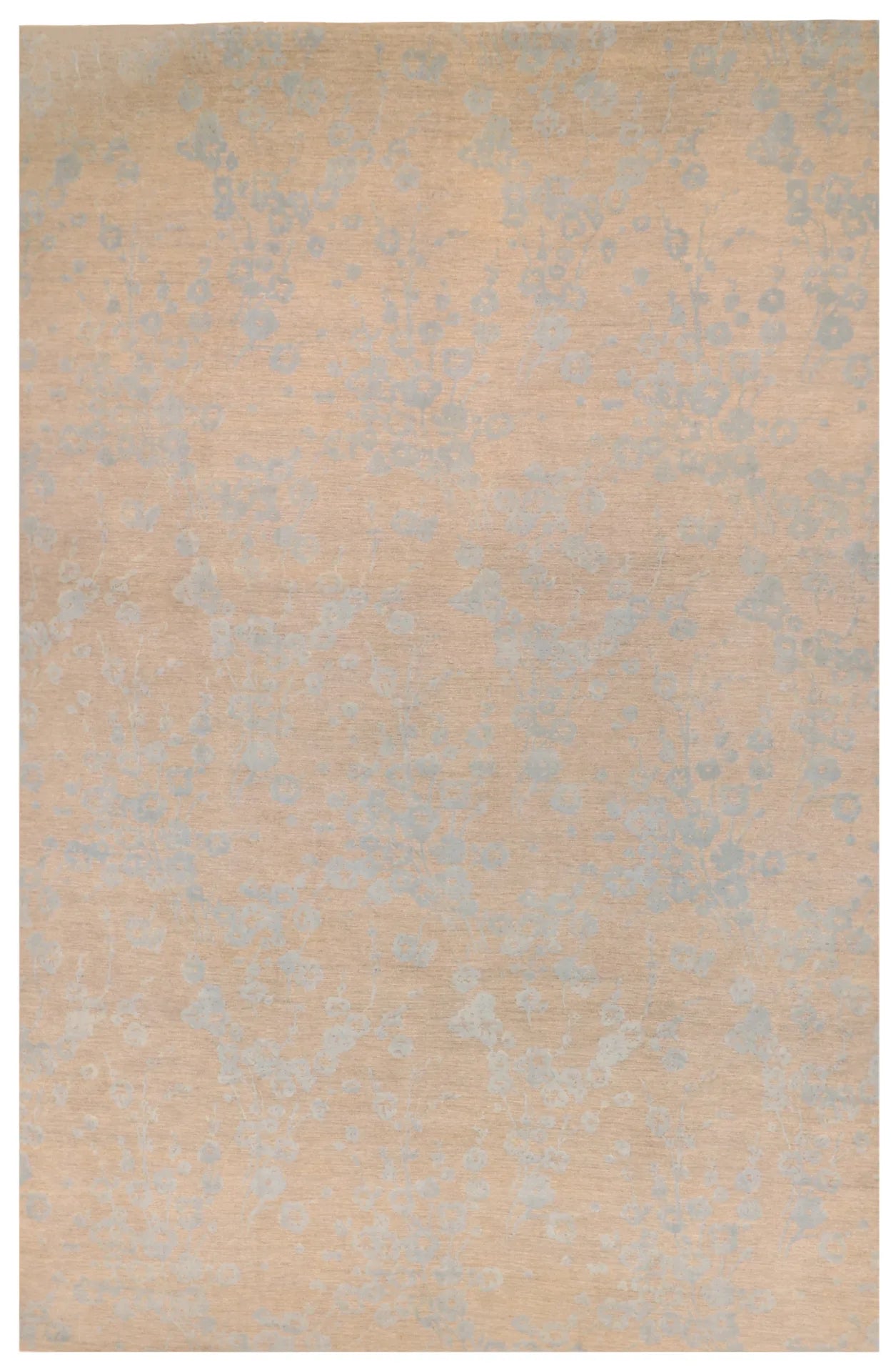 W 9.6 - L 14 - Modern Wool Contemporary Rectangle - Finest Hand-Knotted Quality Wool - 60917