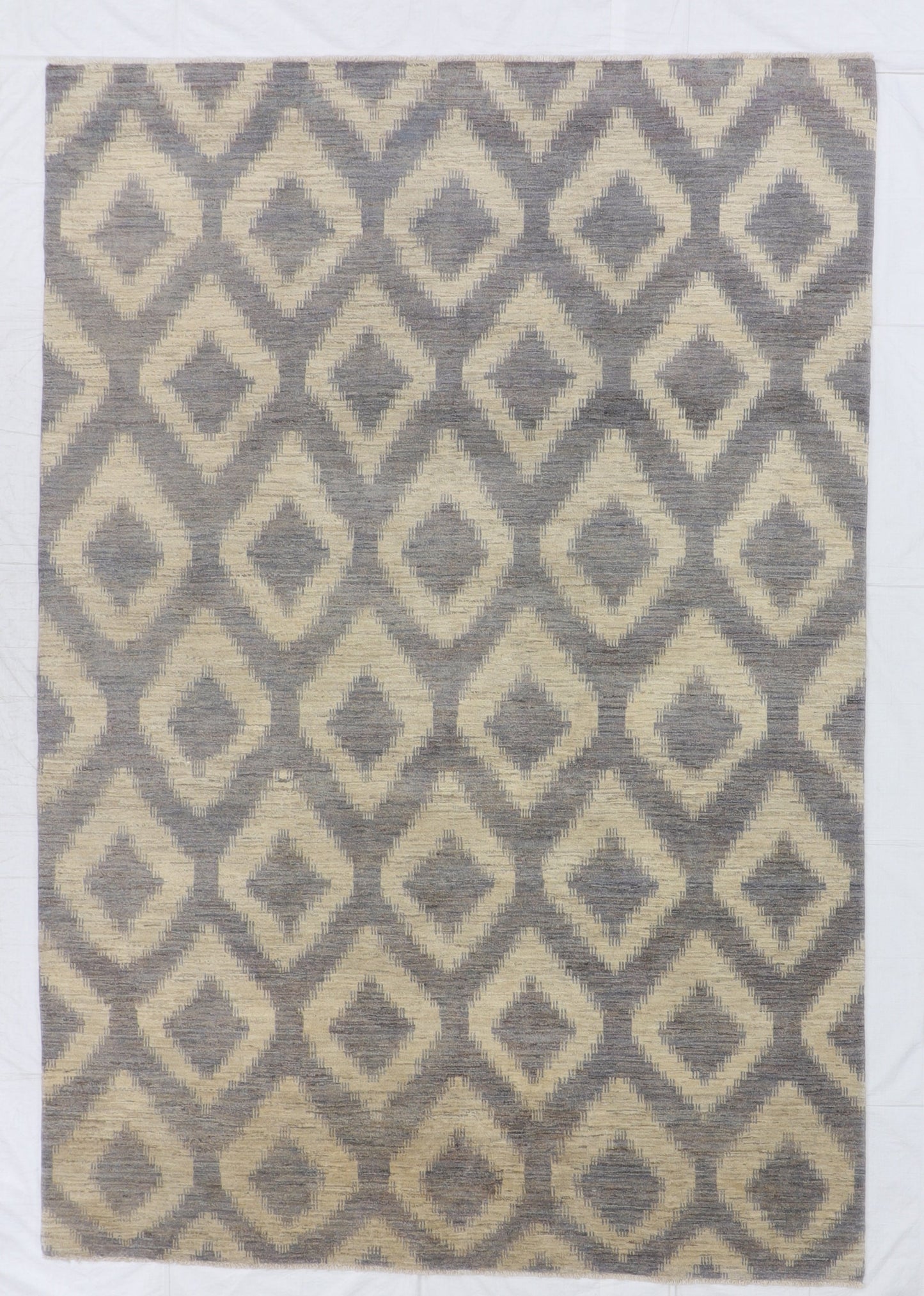 9x12 - Modern Fine/Wool All Over Rectangle - Hand Knotted Rug