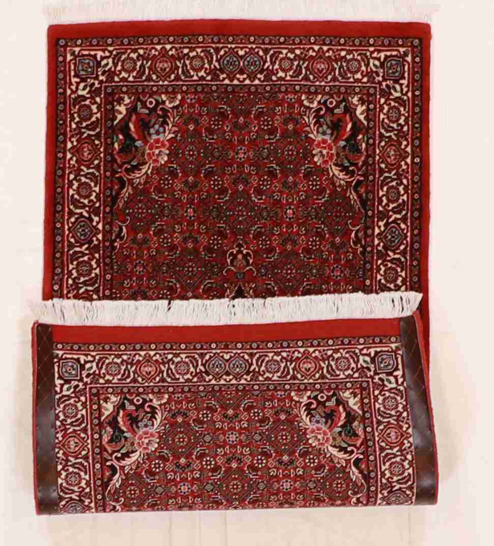 W 2.4 L 4.4 Bijar Wool And Silk Blend Handmade All Over Design - 60963
