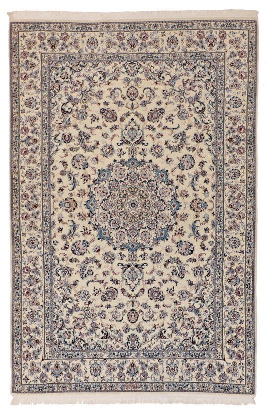 4x6 - Naine Fine/Wool/Silk All Over Rectangle - Hand Knotted Rug
