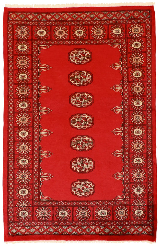 W 3.3 L 5 Bokhara 100% Wool Handmade All Over Design - 61215