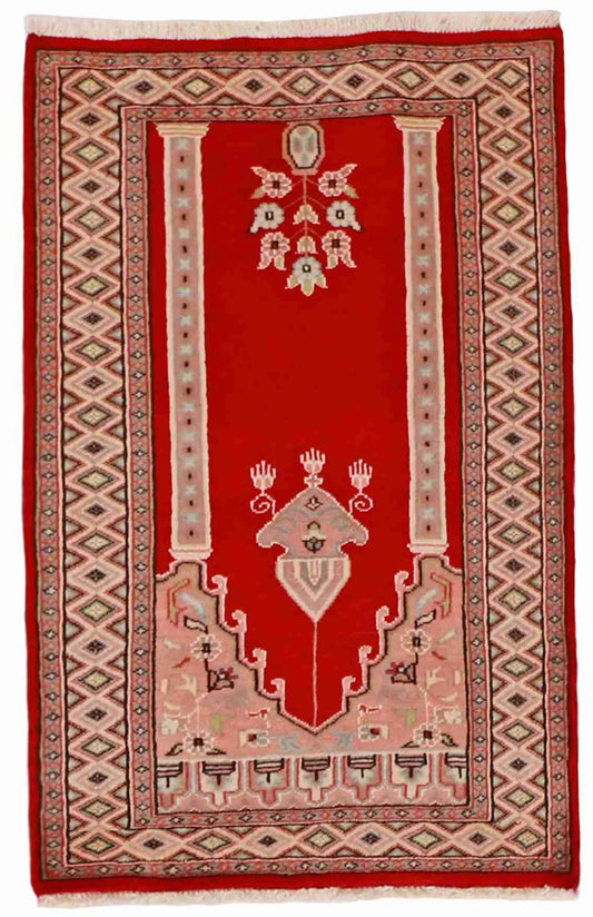 W 2.7 L 4.1 Bokhara 100% Wool Handmade All Over Design - 61222