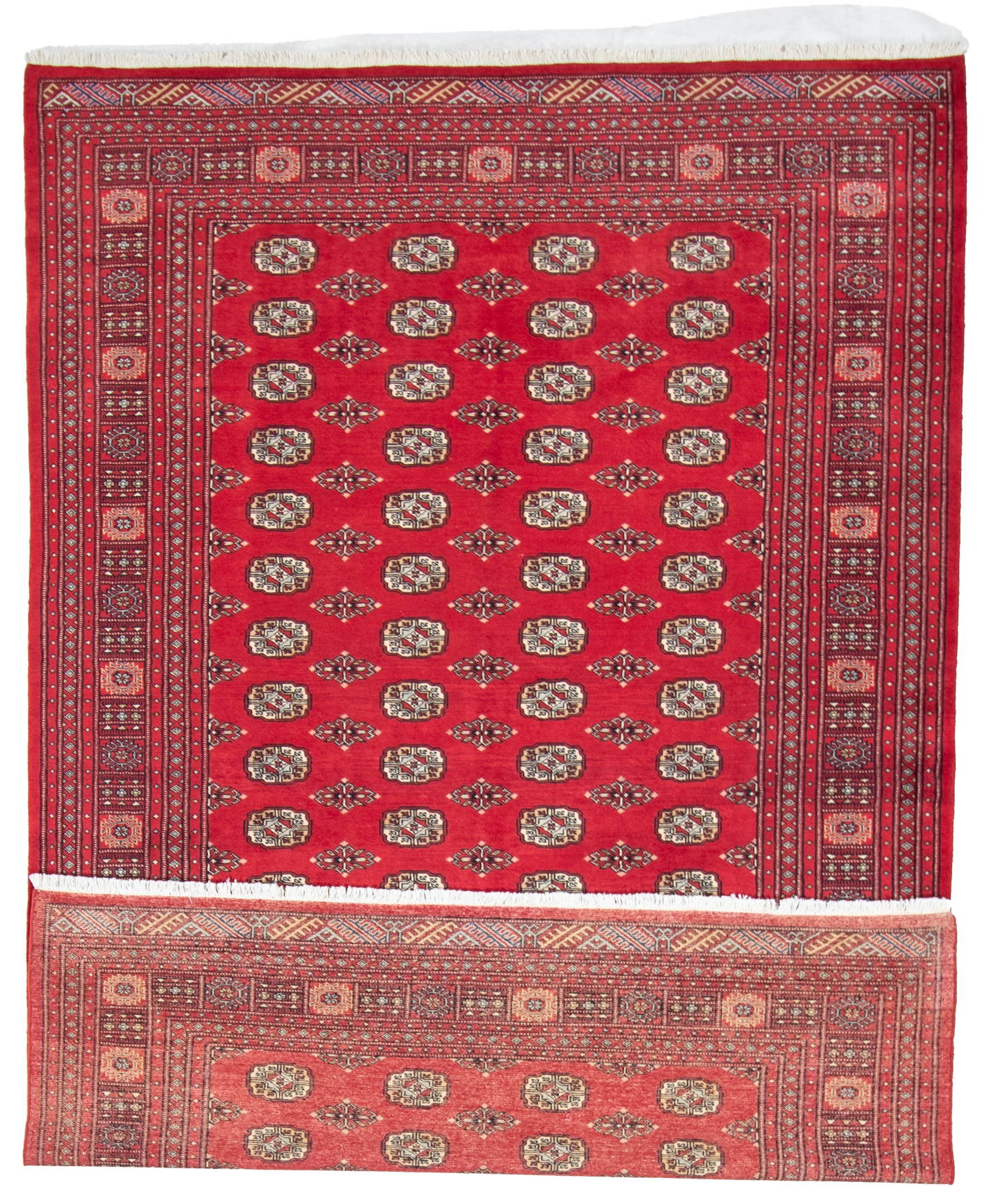 W 6.6 L 9.6 Bokhara 100% Wool Hand-Woven All-Over Design - 61263