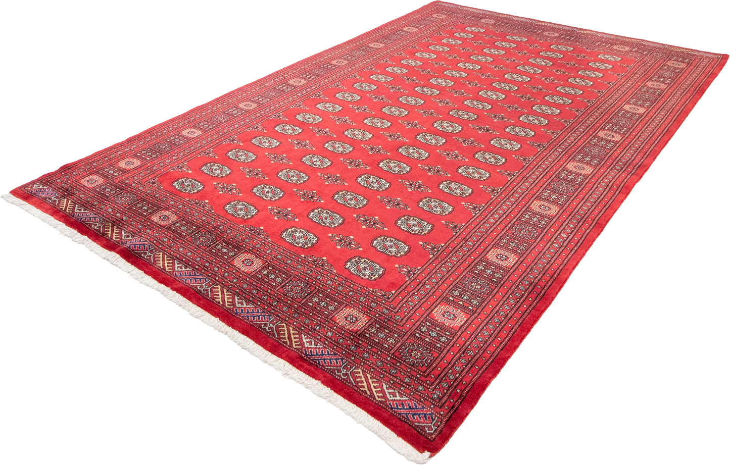 W 6.6 L 9.6 Bokhara 100% Wool Hand-Woven All-Over Design - 61263