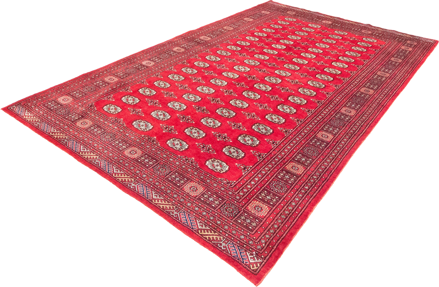 W 6.6 L 9.6 Bokhara 100% Wool Hand-Woven All-Over Design - 61263