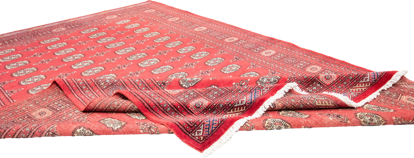 W 6.6 L 9.6 Bokhara 100% Wool Hand-Woven All-Over Design - 61263