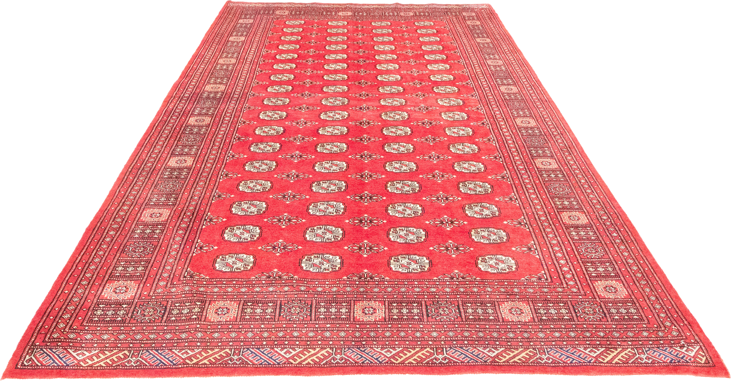 W 6.6 L 9.6 Bokhara 100% Wool Hand-Woven All-Over Design - 61263