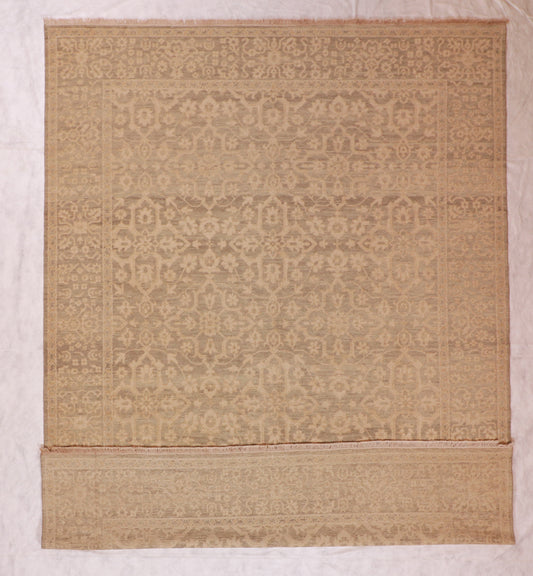 W 9.2 L 12.4 Ziegler 100% Wool Hand-Woven All Over Design - 61733