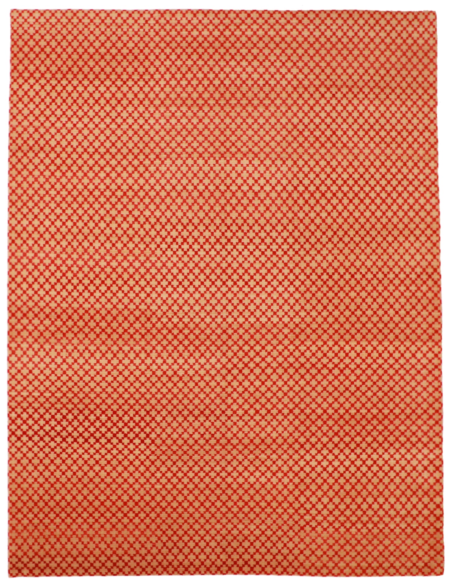 W 9.2 L 12.1 Modern 100% Wool Hand-Woven All Over Design - 61737