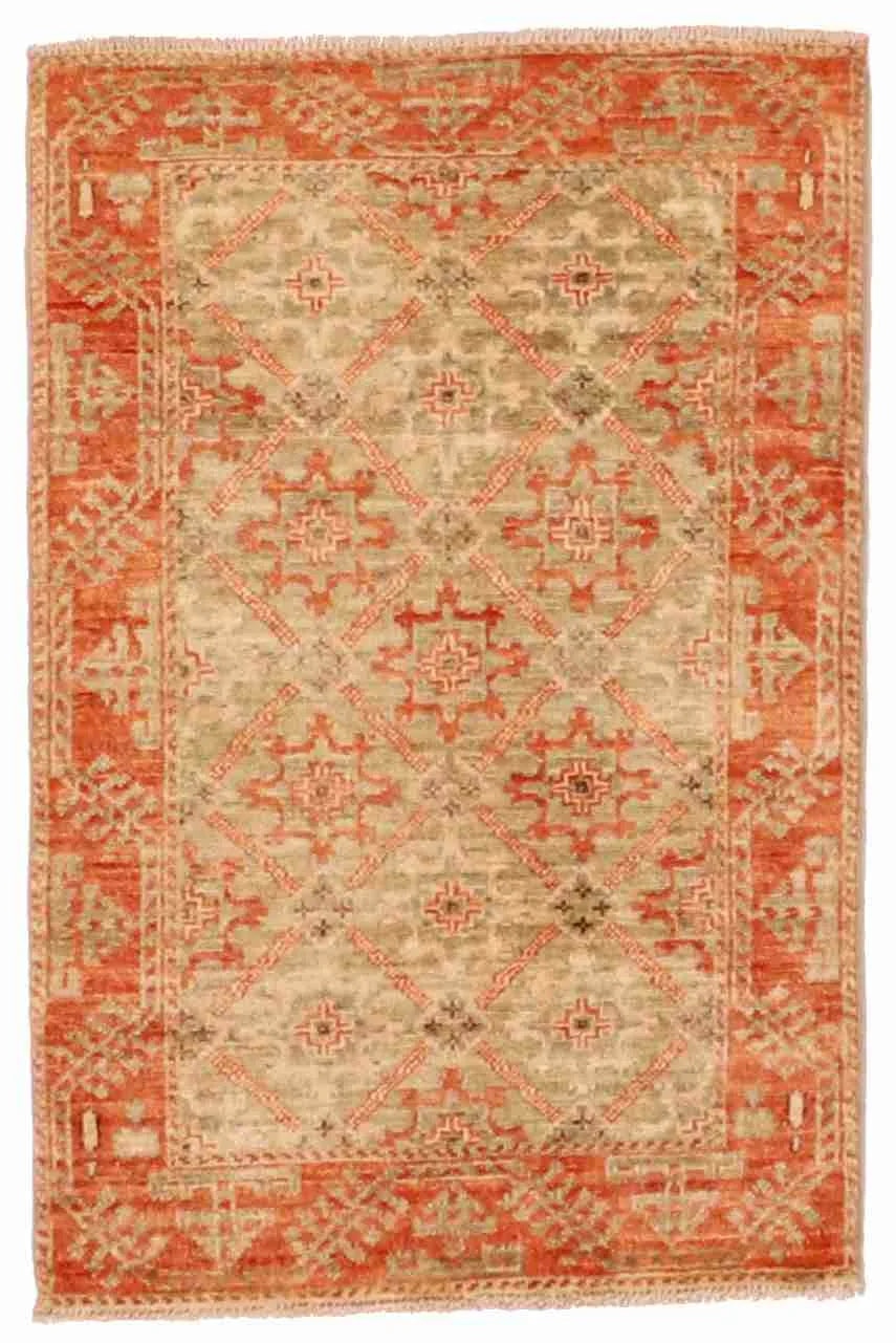 W 2 - L 3 - Mahal Fine/Wool All Over Rectangle - Finest Hand-Knotted Quality Wool - 61765