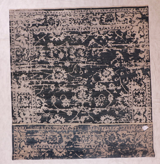 W 8.11 L 11.9 Modern Wool And Silk Blend Hand-Woven All Over Design - 62011