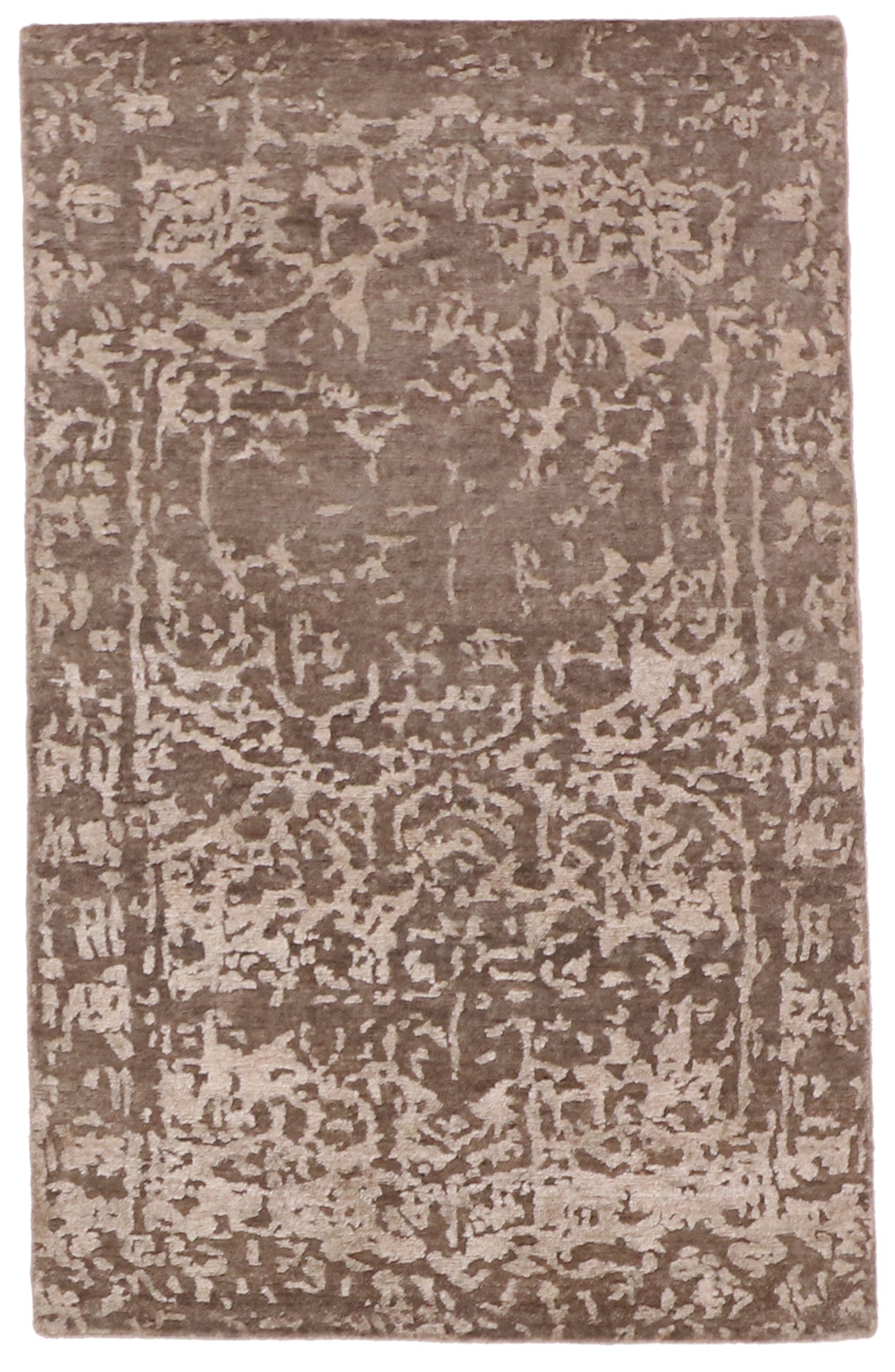 3x5 - Modern Silk Wool All Over Rectangle - Hand Knotted Rug