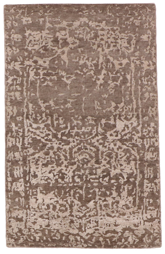 3x5 - Modern Silk Wool All Over Rectangle - Hand Knotted Rug