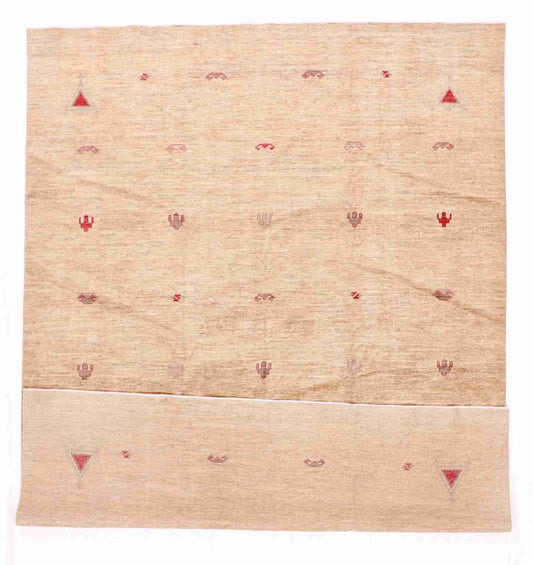 W 9 - L 12 - Mountain Modern Wool Western Rectangle - Hand Woven Rug - 62149