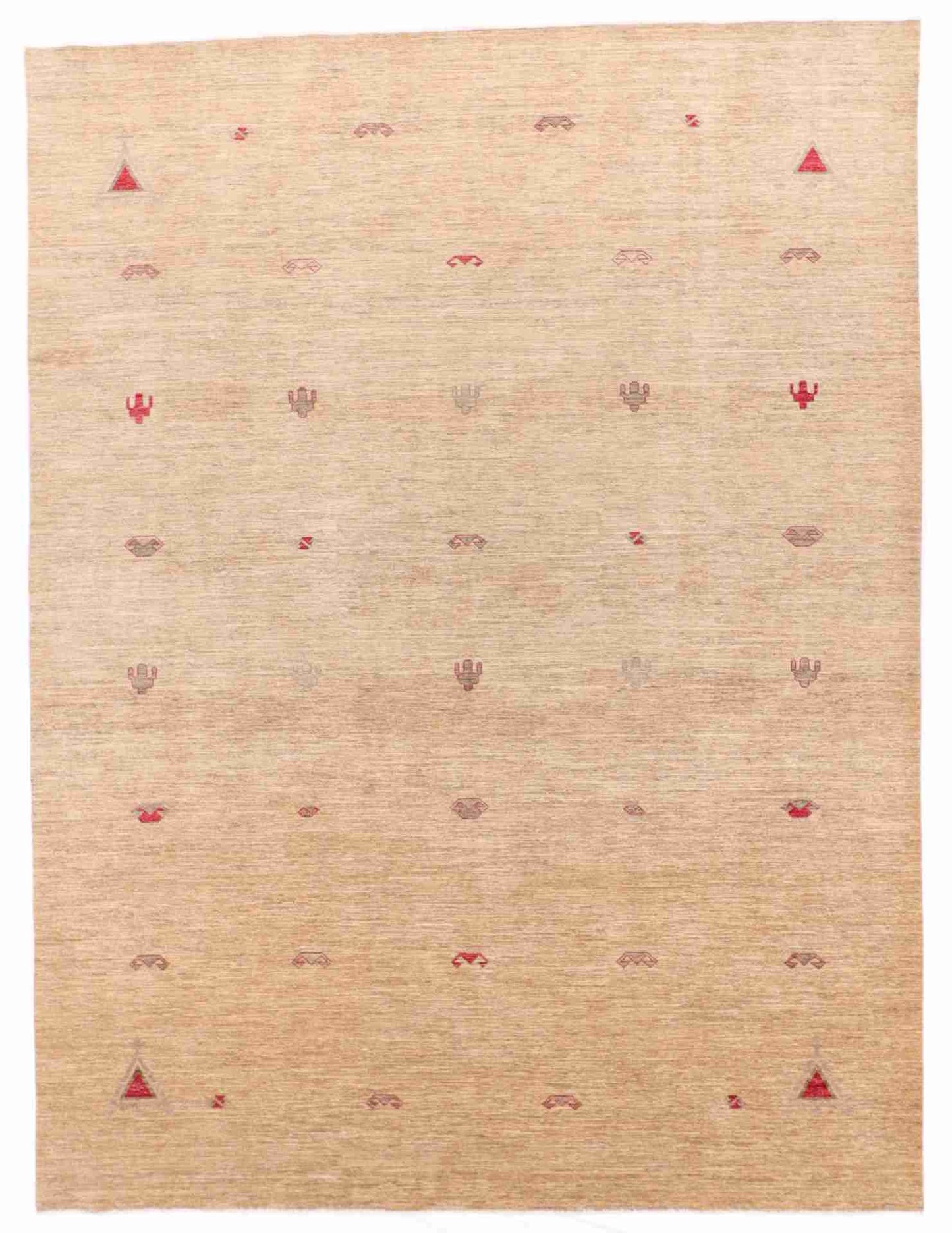 W 9 - L 12 - Mountain Modern Wool Western Rectangle - Hand Woven Rug - 62149