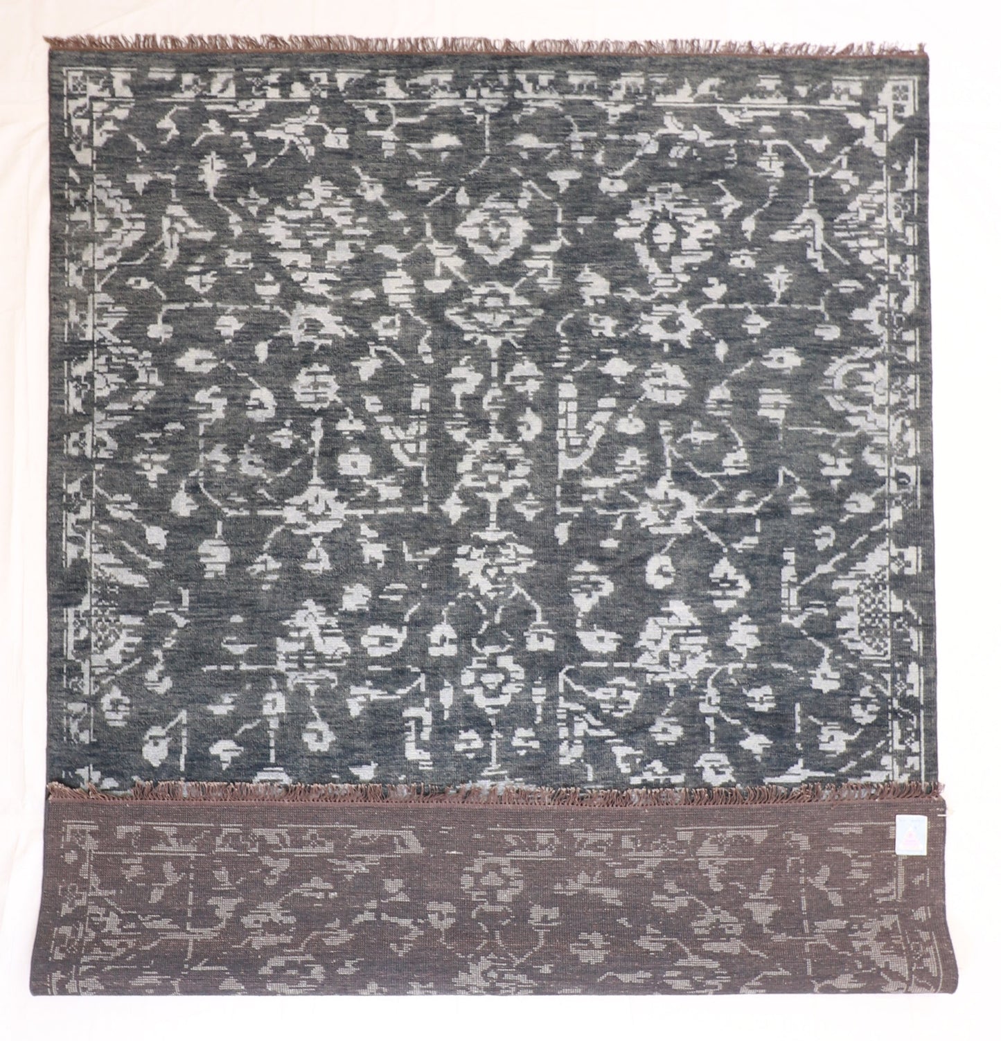 8x10 - Modern Fine/Wool/Silk All Over Rectangle - Hand Knotted Rug