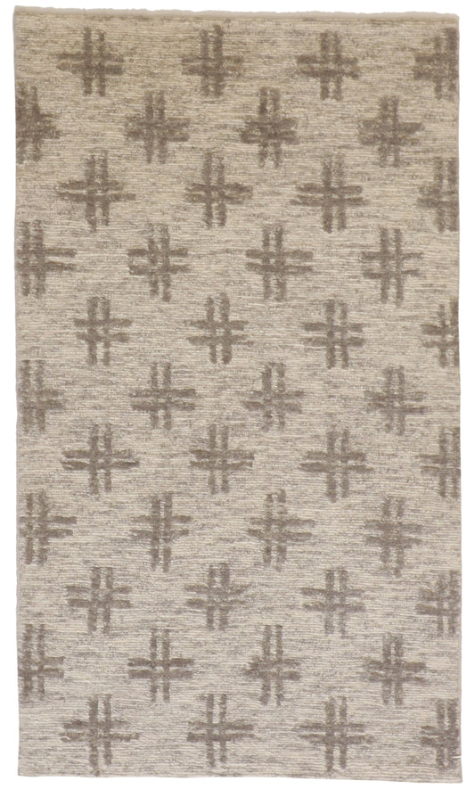 3x5 - Modern Fine All Over Rectangle - Hand Knotted Rug