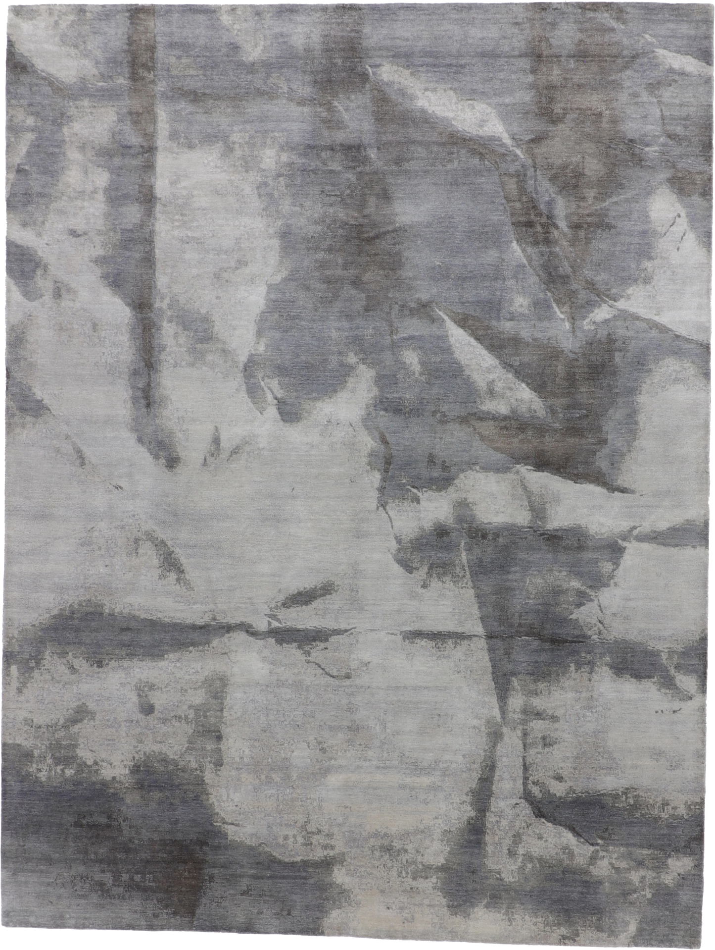 W 9 L 12 Falling Sky 100% Silk Hand-Woven All Over Design - 62293