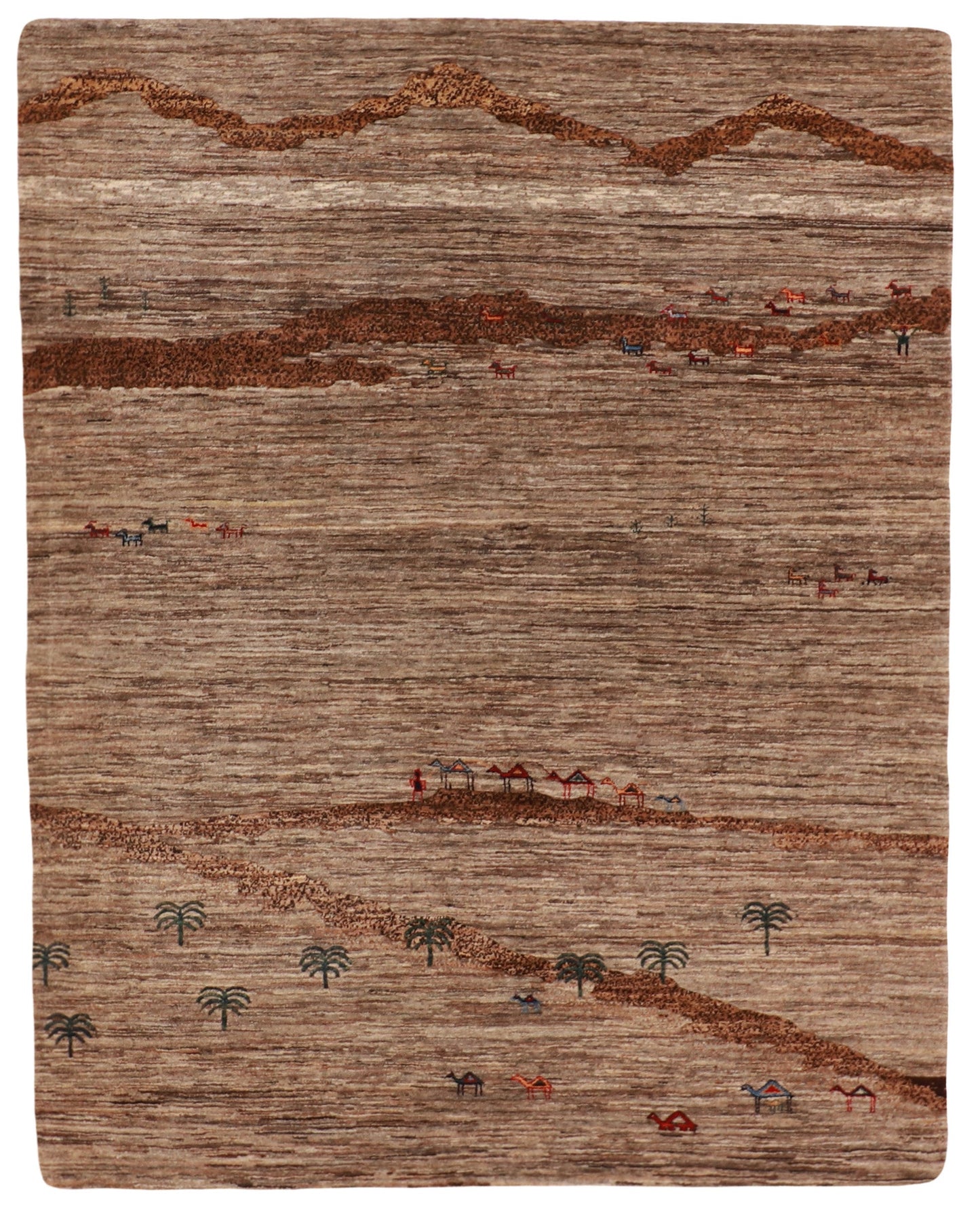 5x7 - Qash Qulie Fine/Wool All Over Rectangle - Hand Knotted Rug
