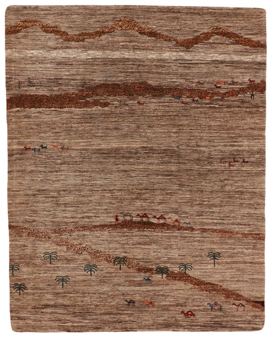 5x7 - Qash Qulie Fine/Wool All Over Rectangle - Hand Knotted Rug