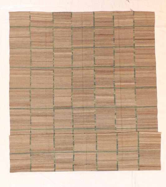 7x10 - Kilim Fine/Wool Geometric Rectangle - Hand Knotted Rug