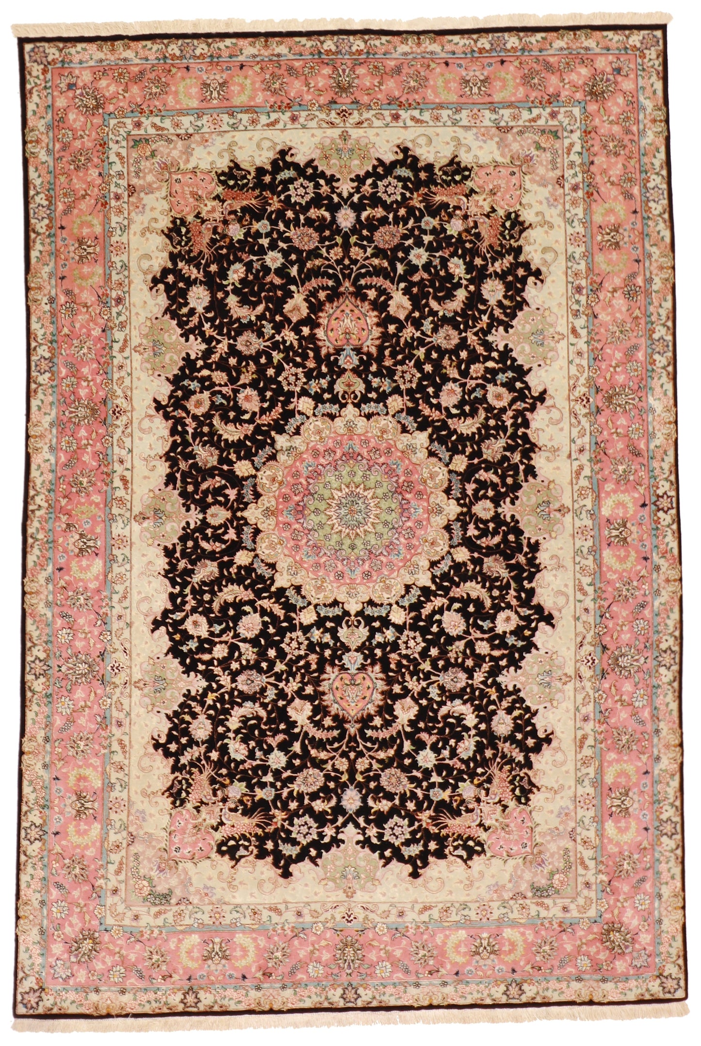 5 x 7 - Tabriz Antique Floral Rectangle - Hand Knotted Rug