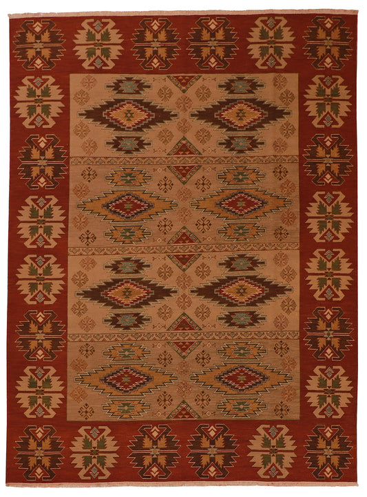 W 4 L 6.5 Karajeh 100% Wool Handmade Medallion Design - 62602