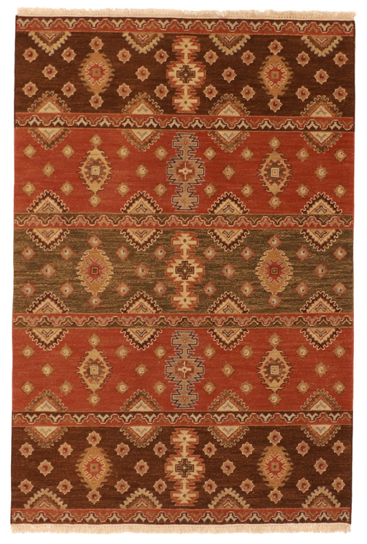 4x6 - Serapie Fine/Wool All Over Rectangle - Hand Knotted Rug