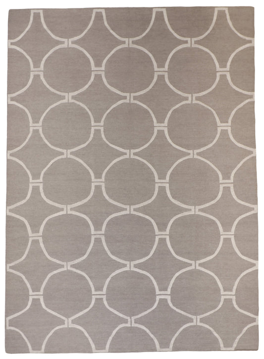 10x14 - Modern Fine/Silk/Wool All Over Rectangle - Hand Knotted Rug