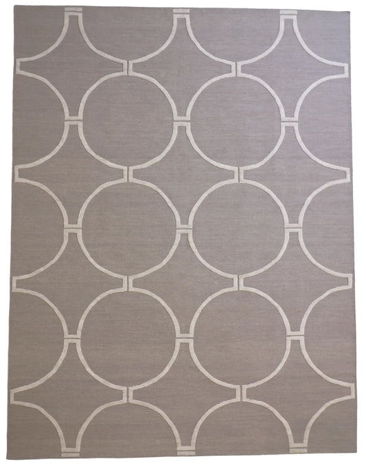 9x12 - Modern Fine All Over Rectangle - Hand Knotted Rug